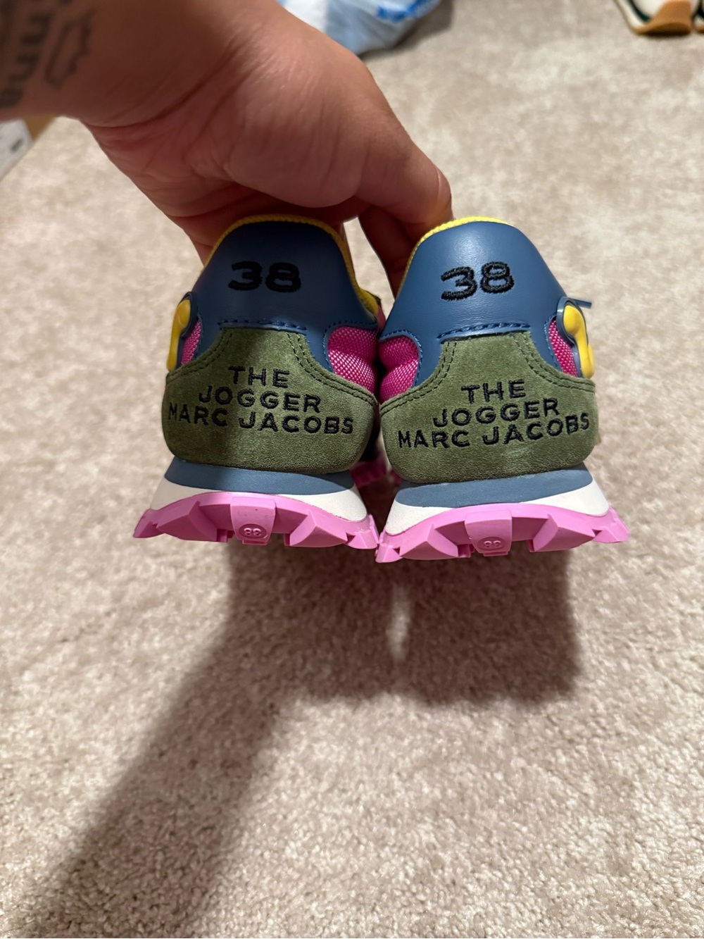 Marc Jacobs Pink, Green & Yellow Women's Sneakers - Picture 3 of 5